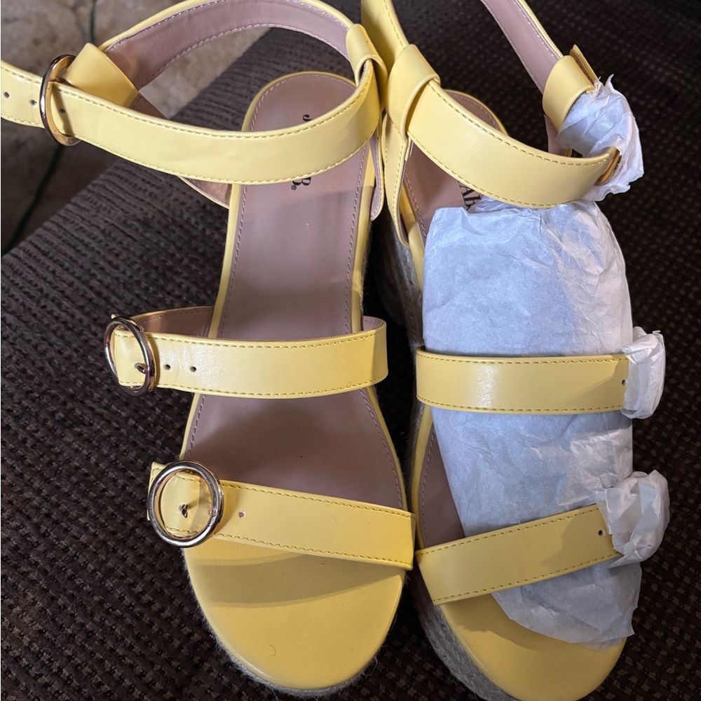 JustFab Yellow Sandals